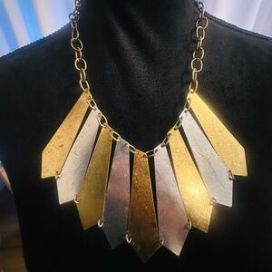 Gold and Silver Statement Necklace